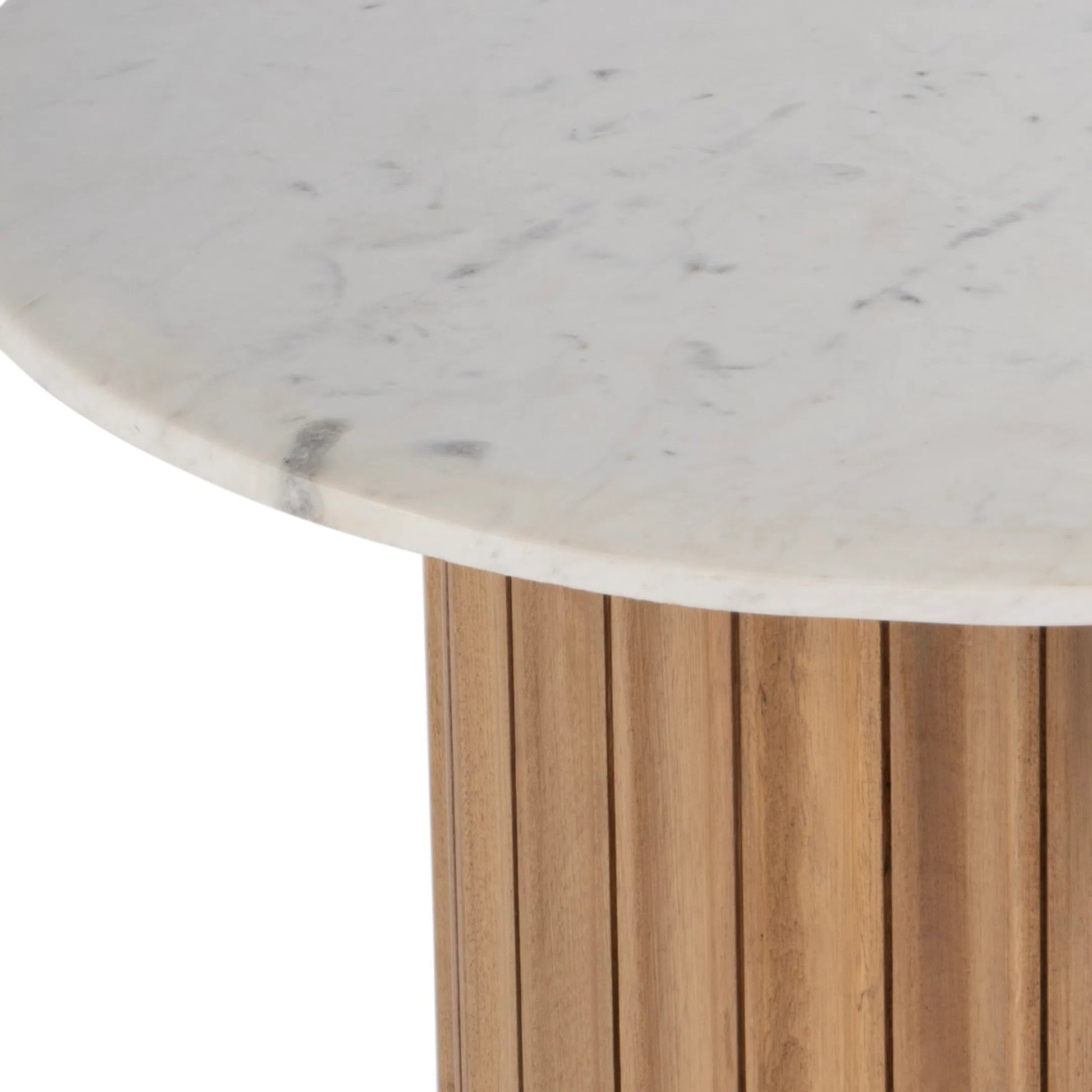 Geneva Side Table by Butler Specialty Company in brown, white. Made from mango, marble, mdf in a unique style.