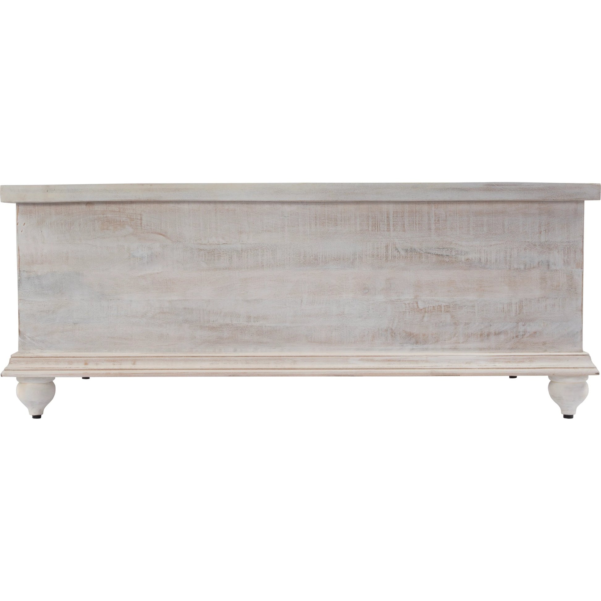 Chipping 6 Drawer Trunk Coffee Table by Butler Specialty Company in white. Made from mango, iron in a traditional style.