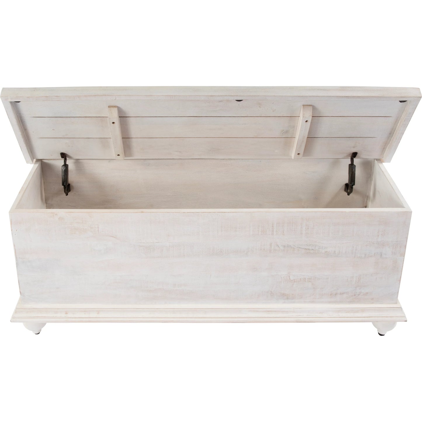 005 SI-2333907 | Additional Silo | Chipping 6 Drawer Trunk Coffee Table by Butler Specialty Company in white. Made from mango, iron in a traditional style.