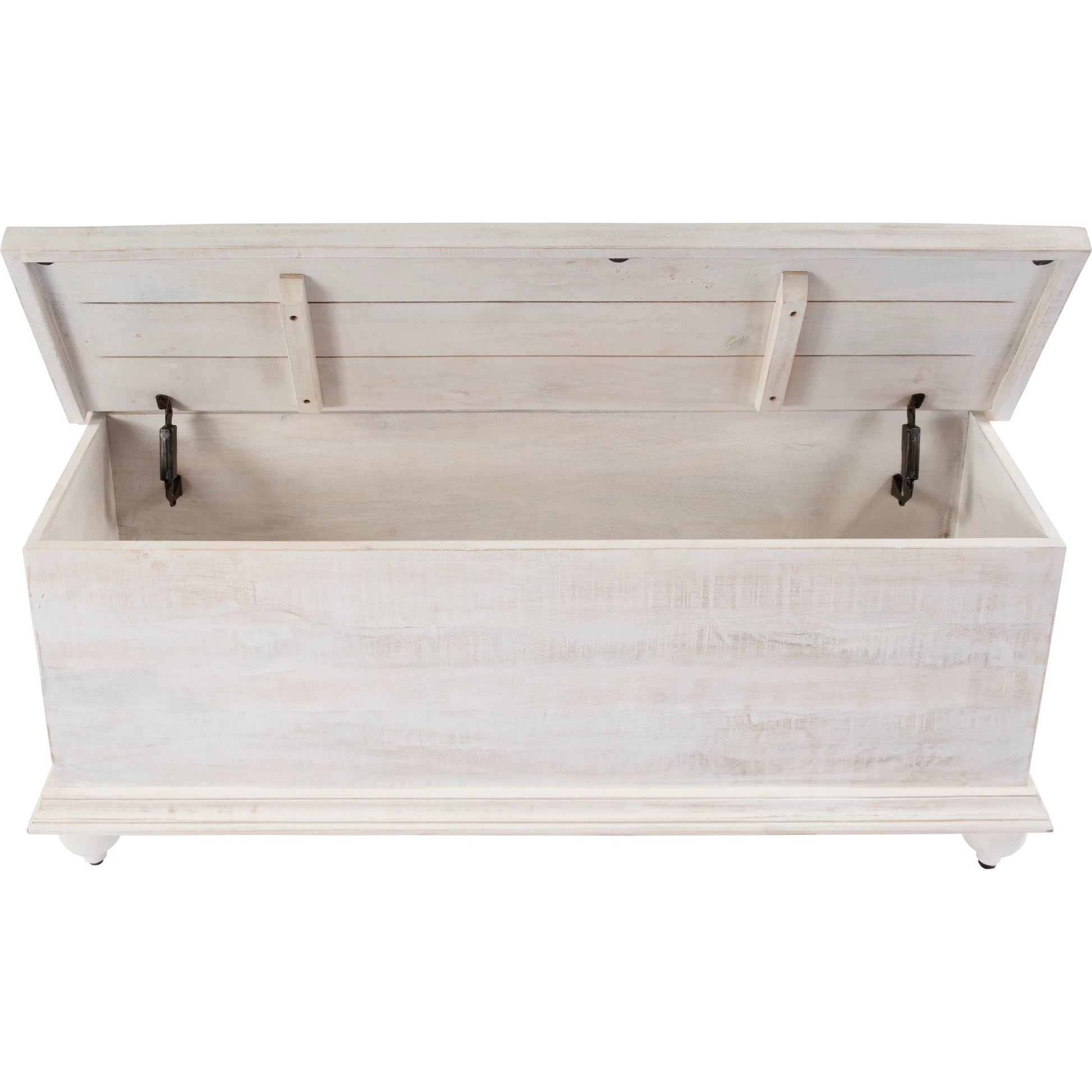 Chipping 6 Drawer Trunk Coffee Table by Butler Specialty Company in white. Made from mango, iron in a traditional style.