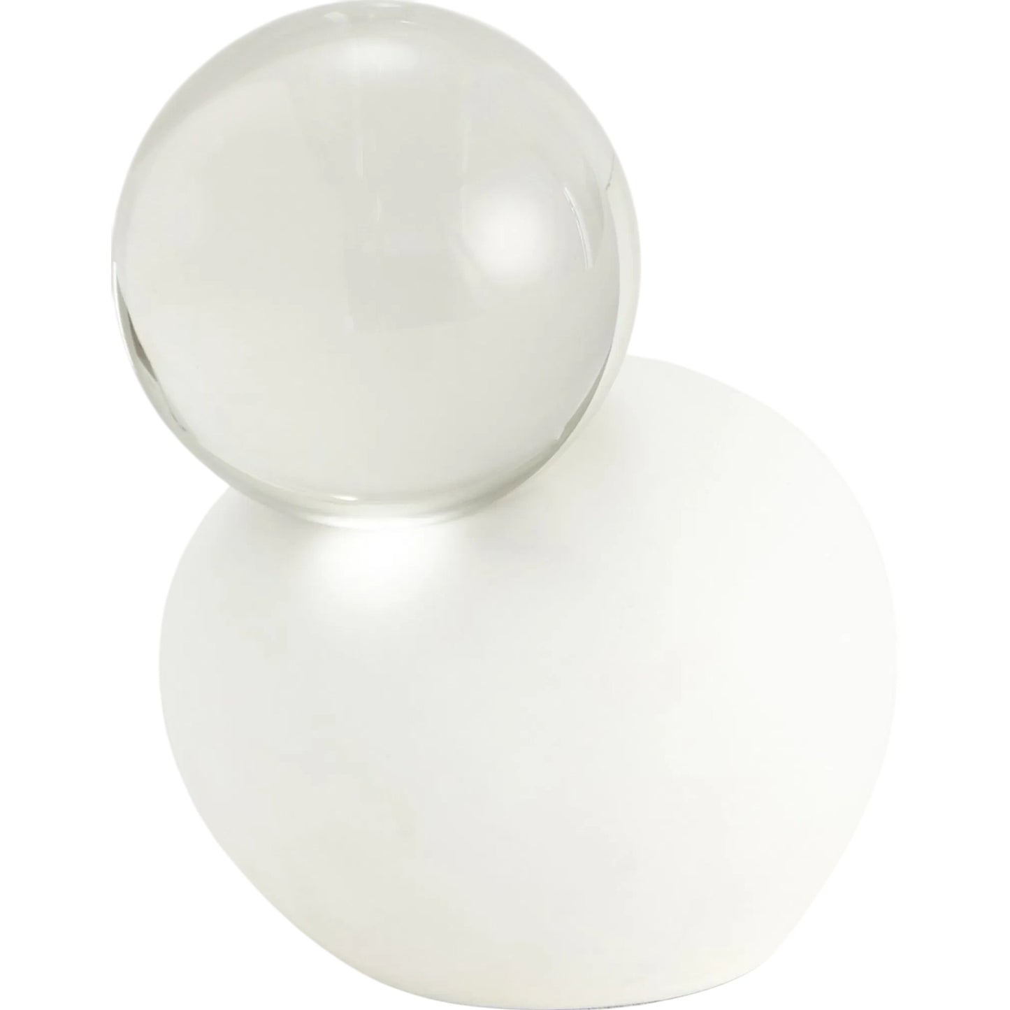 002 SI-2445592 | Primary Silo | Single Meringue Sculpture by Global Views in white, crystal. Made from plaster, crystal in a modern style.