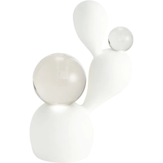 Triple Meringue Sculpture with 2 Spheres by Global Views in natural. Made from plaster in a unique style.
