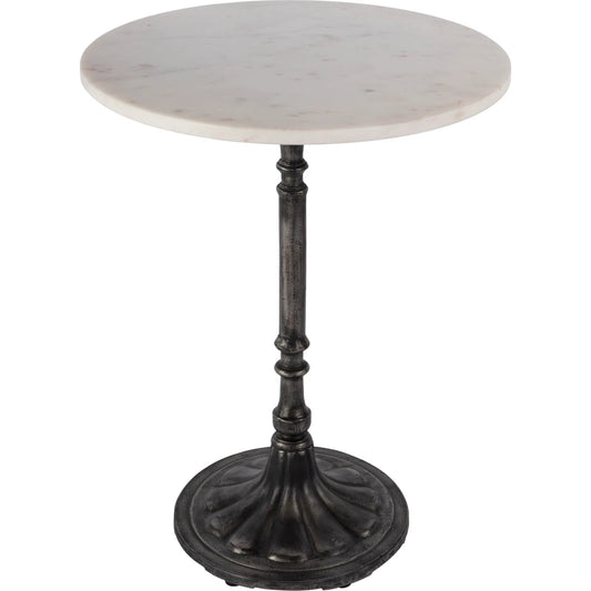 Elio Marble & Iron Accent Table by Butler Specialty Company in white, black. Made from iron, marble, mdf in a unique style.