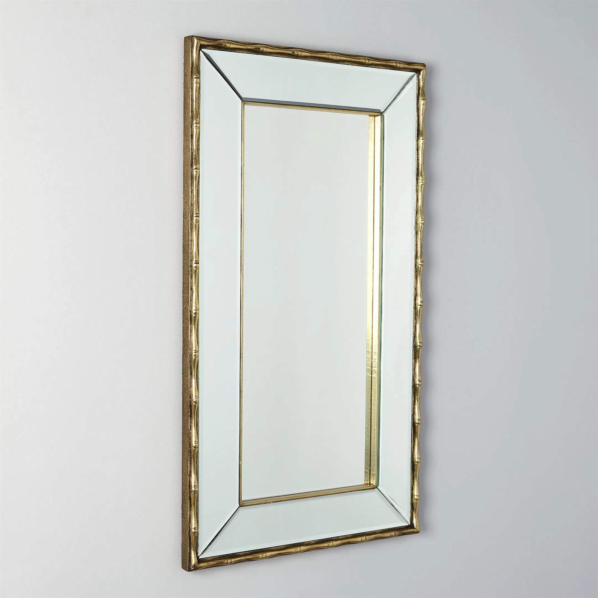 Bamboo Mirror by Global Views. Made from mango, mdf in a rustic style.
