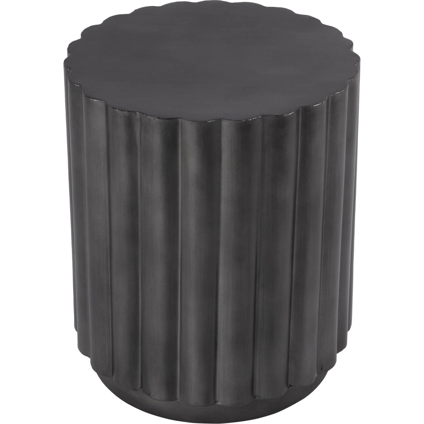 001 SI-2333892 | Primary Silo | Ava Fluted Side Table by Butler Specialty Company in gray. Made from iron in a modern style.