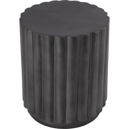 Ava Fluted Side Table by Butler Specialty Company in gray. Made from iron in a modern style.