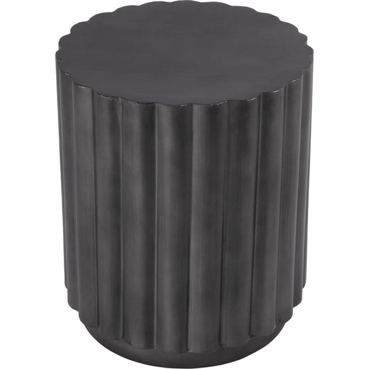 Ava Fluted Side Table by Butler Specialty Company in gray. Made from iron in a unique style.