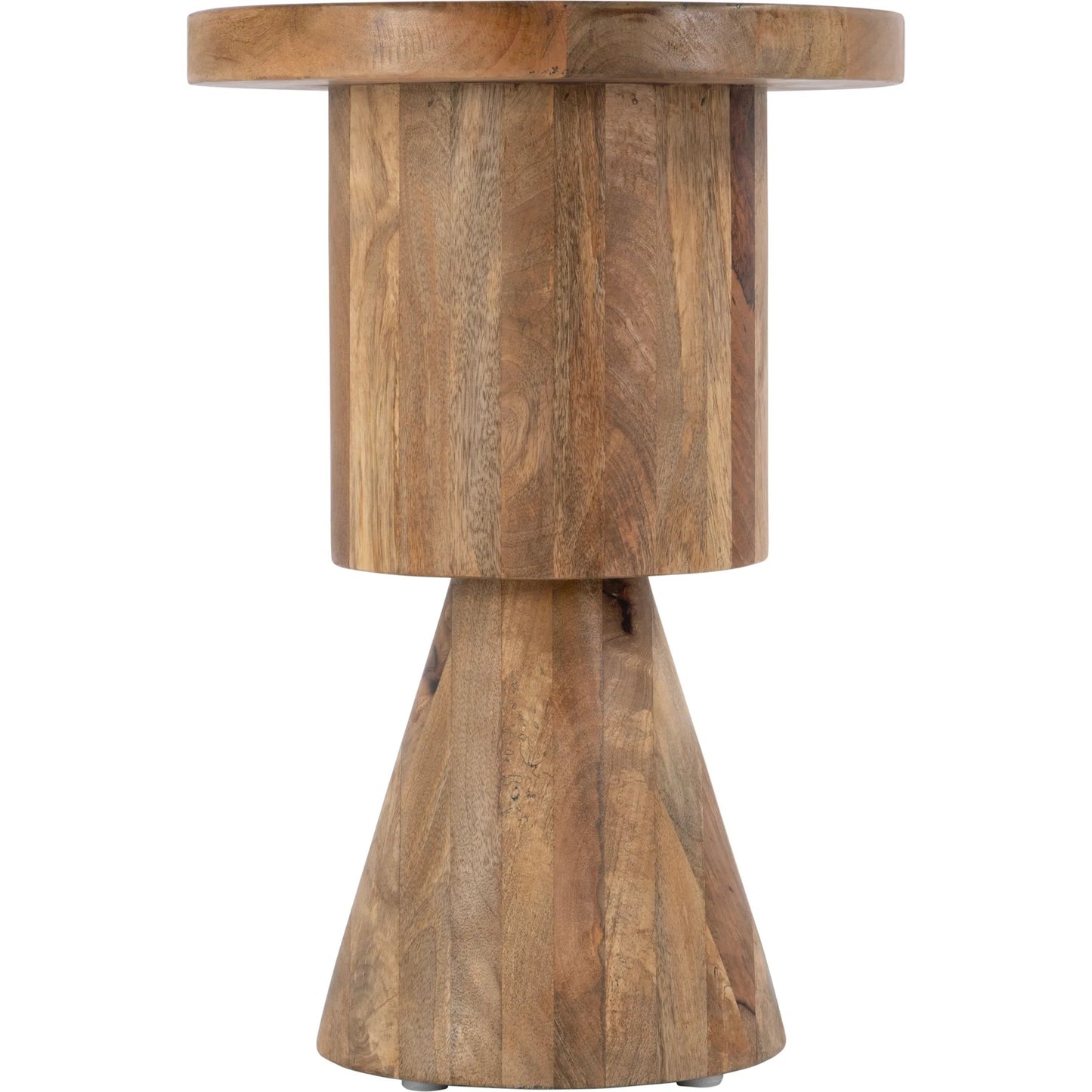 003 SI-2333897 | Additional Silo | Botswana Abstract Pedestal Base Side Table by Butler Specialty Company in brown. Made from mango solids in a transitional style.