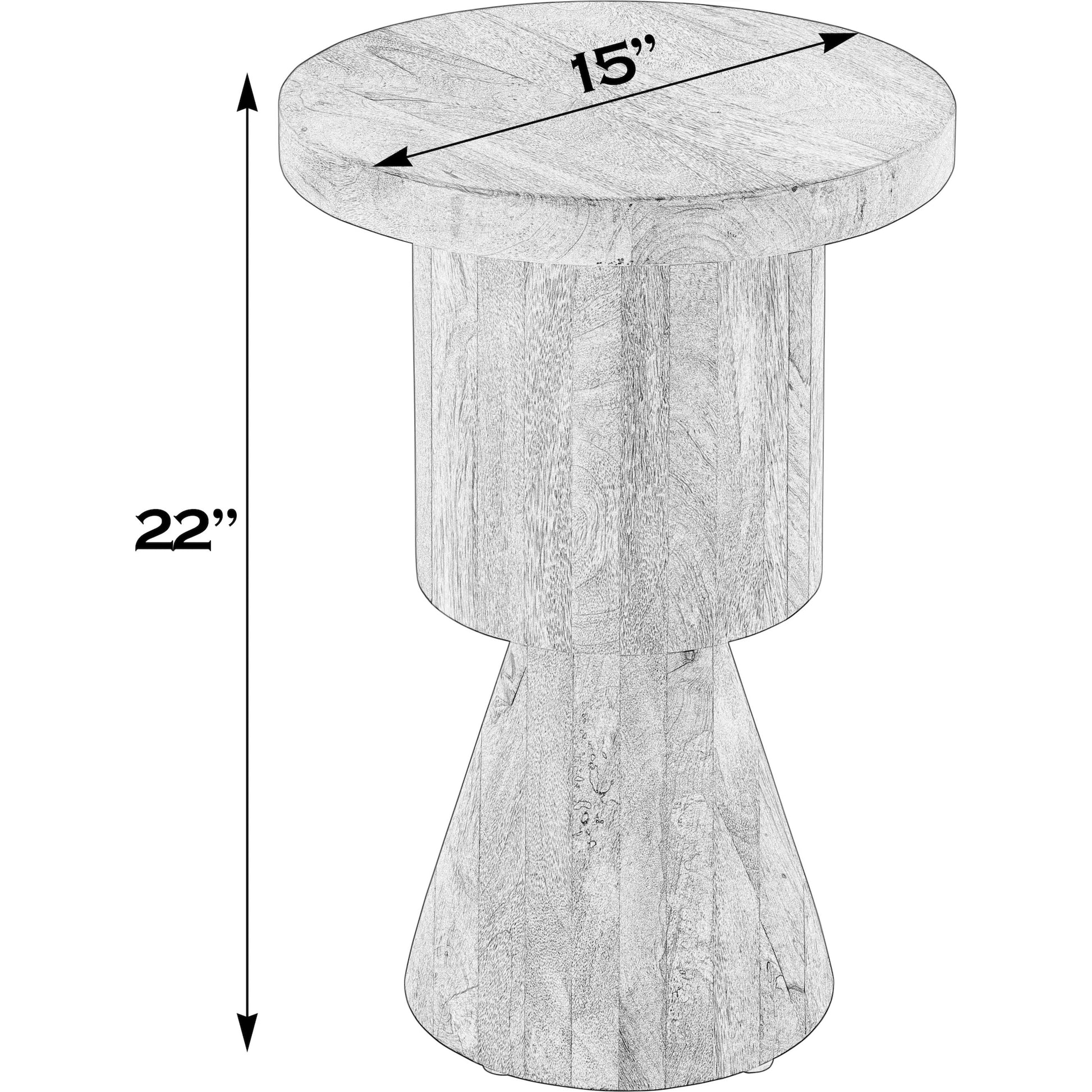 Botswana Abstract Pedestal Base Side Table by Butler Specialty Company in brown. Made from mango solids in a transitional style.