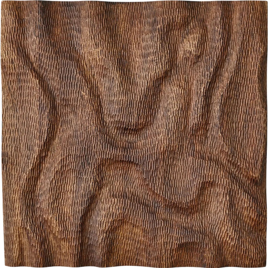 Dune Wall Panel by Global Views in natural brown. Made from mango wood in a unique style.