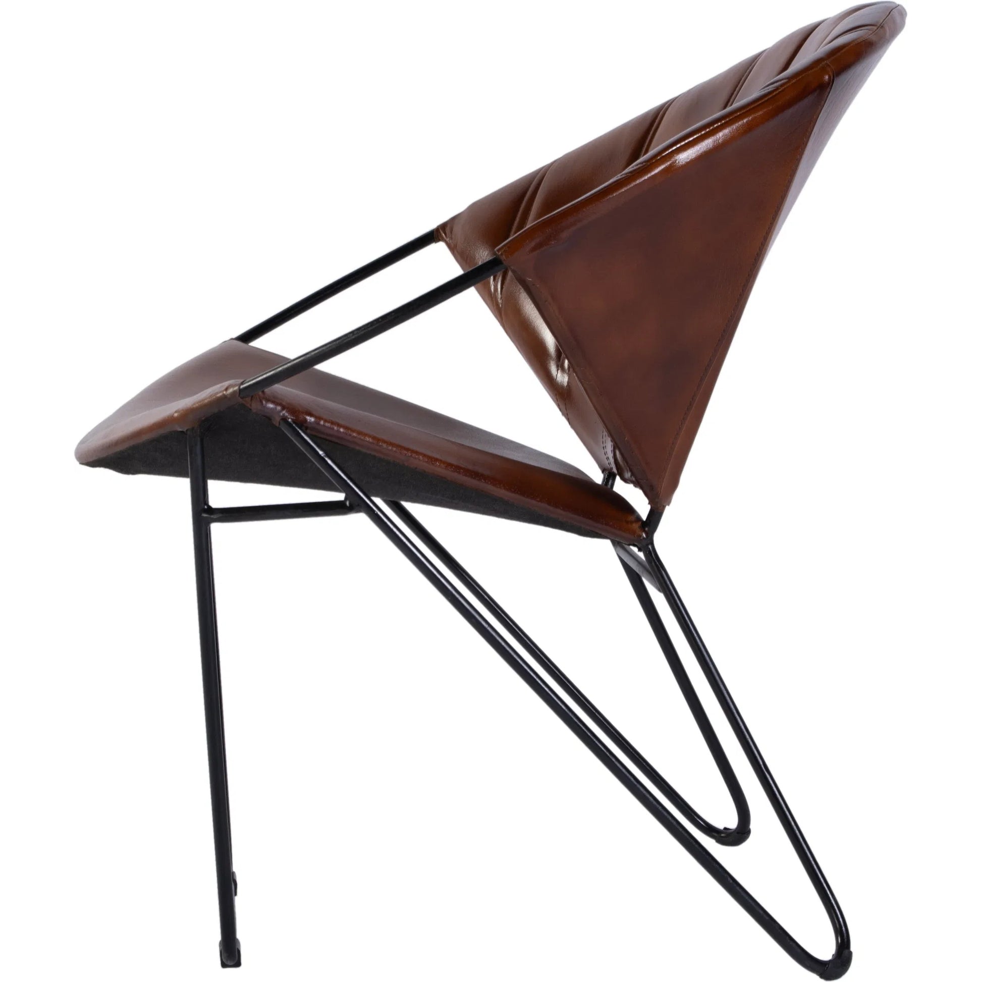 Harlan Accent Chair by Butler Specialty Company. Made from iron, leather in a modern style.
