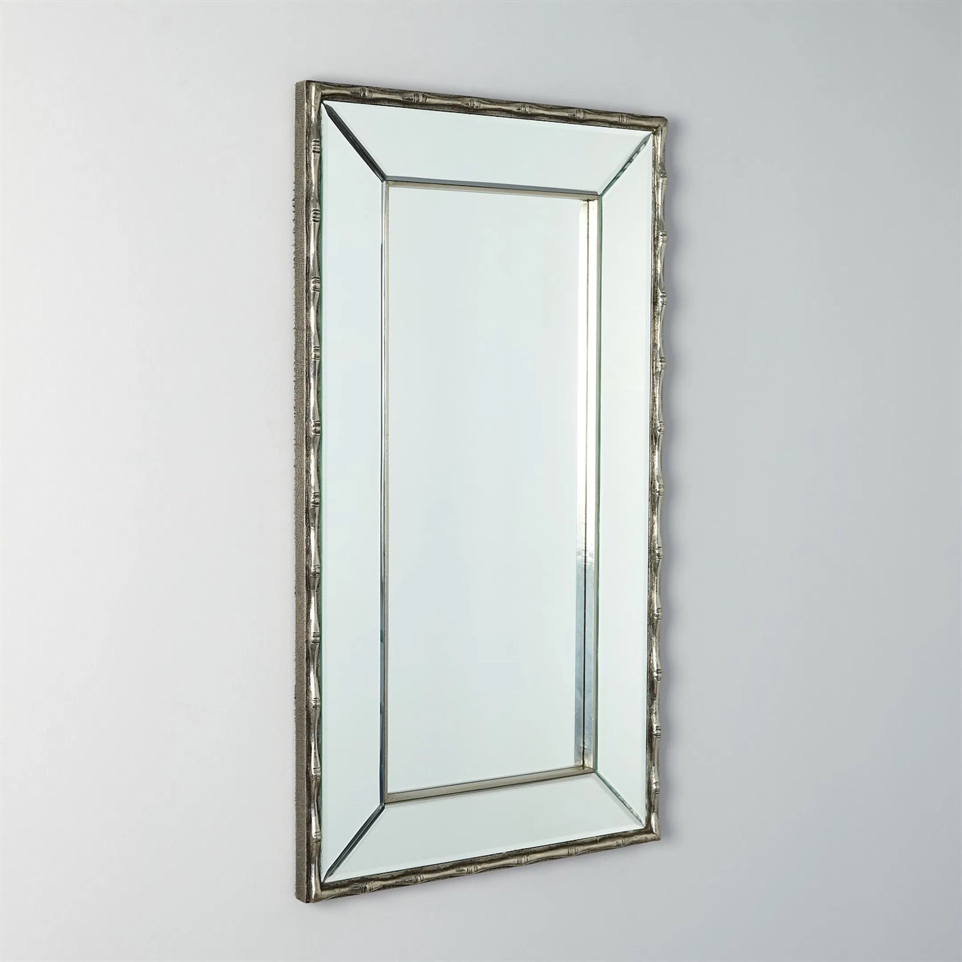 Bamboo Mirror by Global Views in nickel. Made from unique in a unique style.
