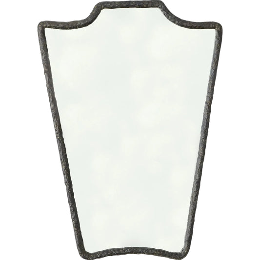 Bouclier Cast Metal Wall Mirror by Global Views in red and bronze. Made from unique in a unique style.