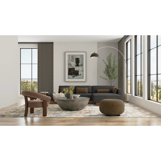 Braden BDN8A50F Rug by Feizy in gray, orange, tan. Made from polyester, polypropylene in a unique style.