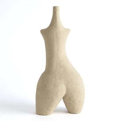 Goddess Sculpture by Global Views in red and concrete. Made from unique in a modern style.