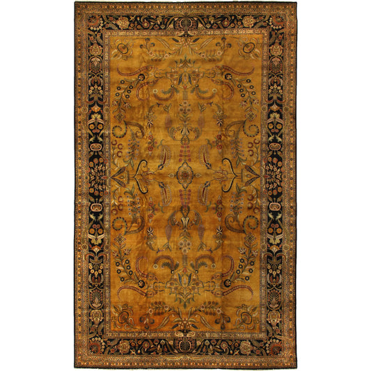 Antique Weave Mohajeran 5881 Rug by Exquisite Rugs in gold, black. Made from new zealand wool in a unique style.