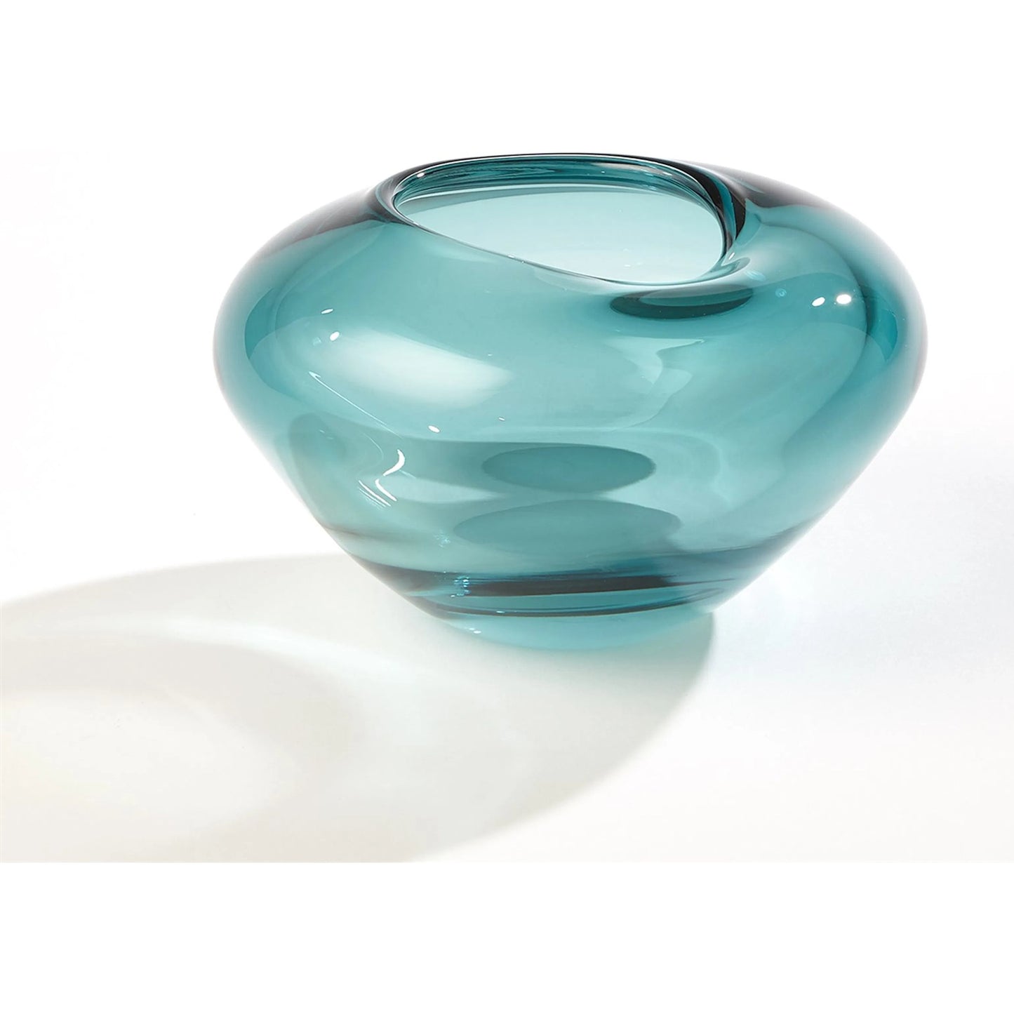007 SI-2324641,SI-2324642 | Additional Silo | Undulating Vase by Global Views in azure. Made from unique in a unique style.