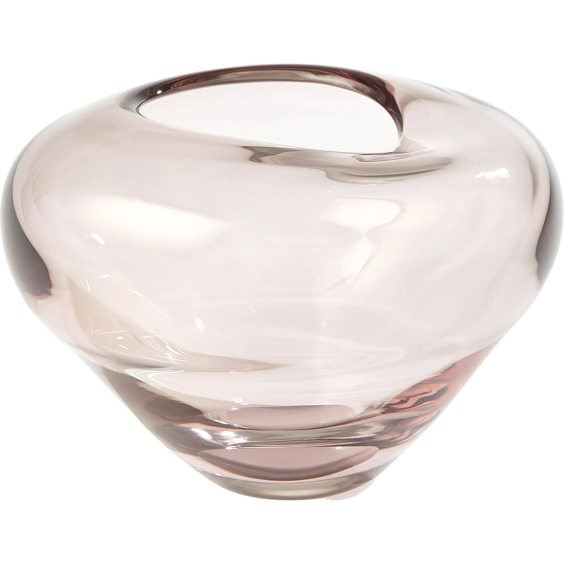 Undulating Vase by Global Views. Made from art glass in a eclectic & global style.