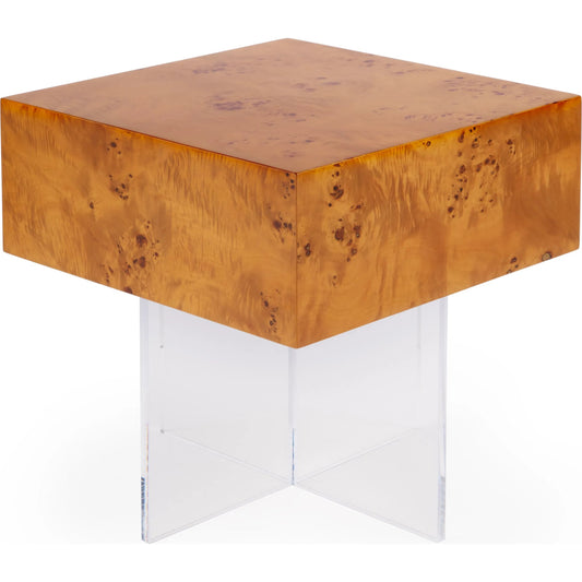 Corsica Square Side Table by Butler Specialty Company in clear. Made from mdf, acrylic in a transitional style.