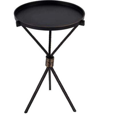 Lucca Side Table by Butler Specialty Company in black. Made from iron, aluminum in a modern style.