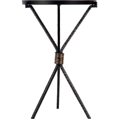 Lucca Side Table by Butler Specialty Company in black. Made from iron, aluminum in a modern style.