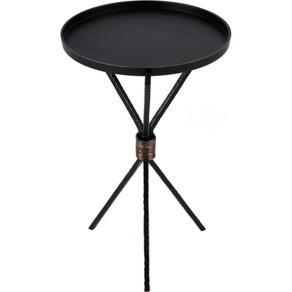 Lucca Side Table by Butler Specialty Company in black. Made from iron, aluminum in a modern style.
