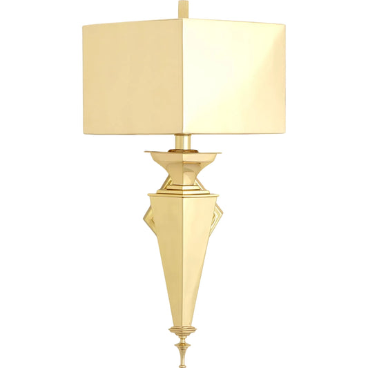 Diamond Sconce by Global Views in polished brass. Made from unique in a unique style.