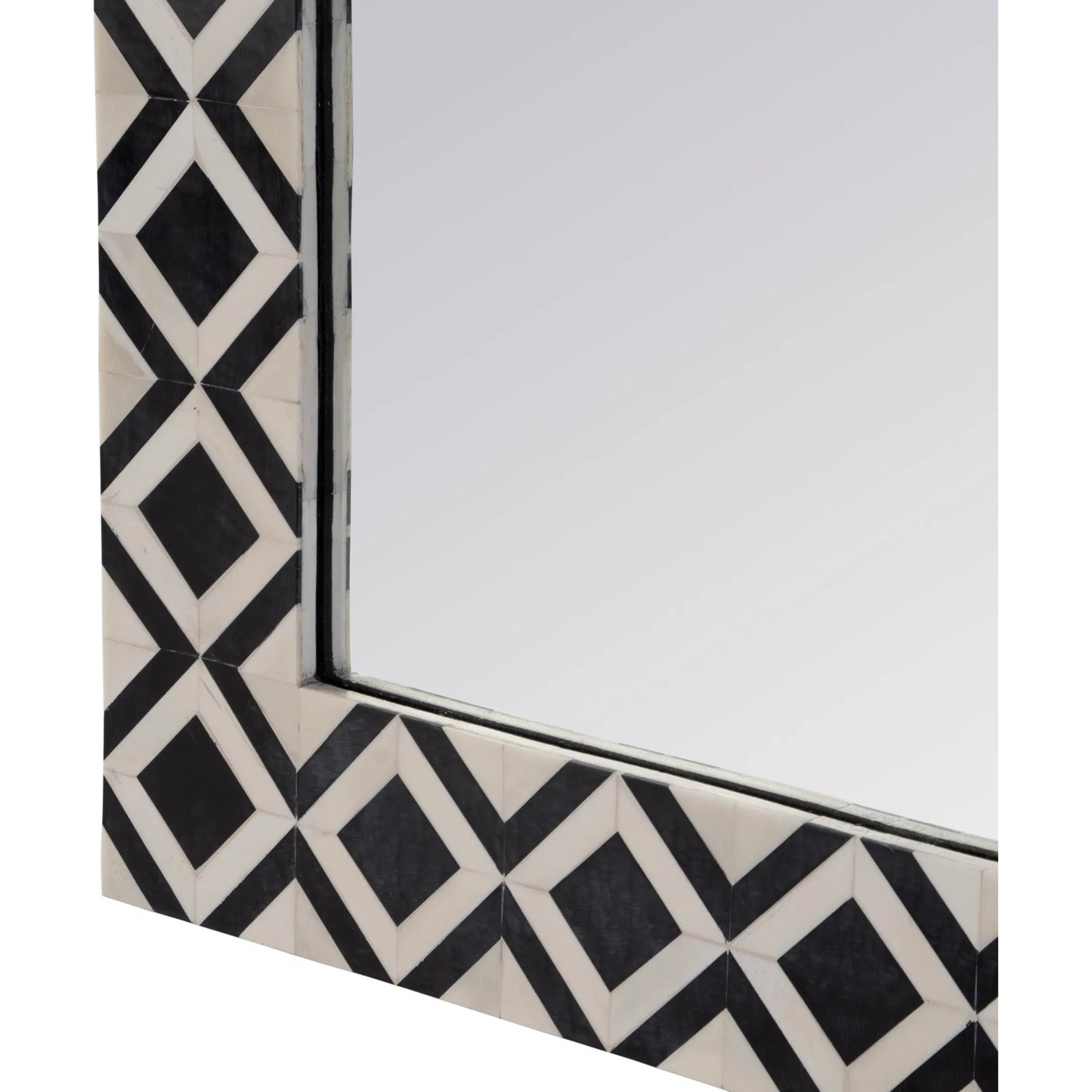 007 SI-2379633 | Closeup | Verona Rectangular Bone-Inlay Wall Mirror by Butler Specialty Company. Made from mdf, mirror, acacia, resin in a eclectic & global style.