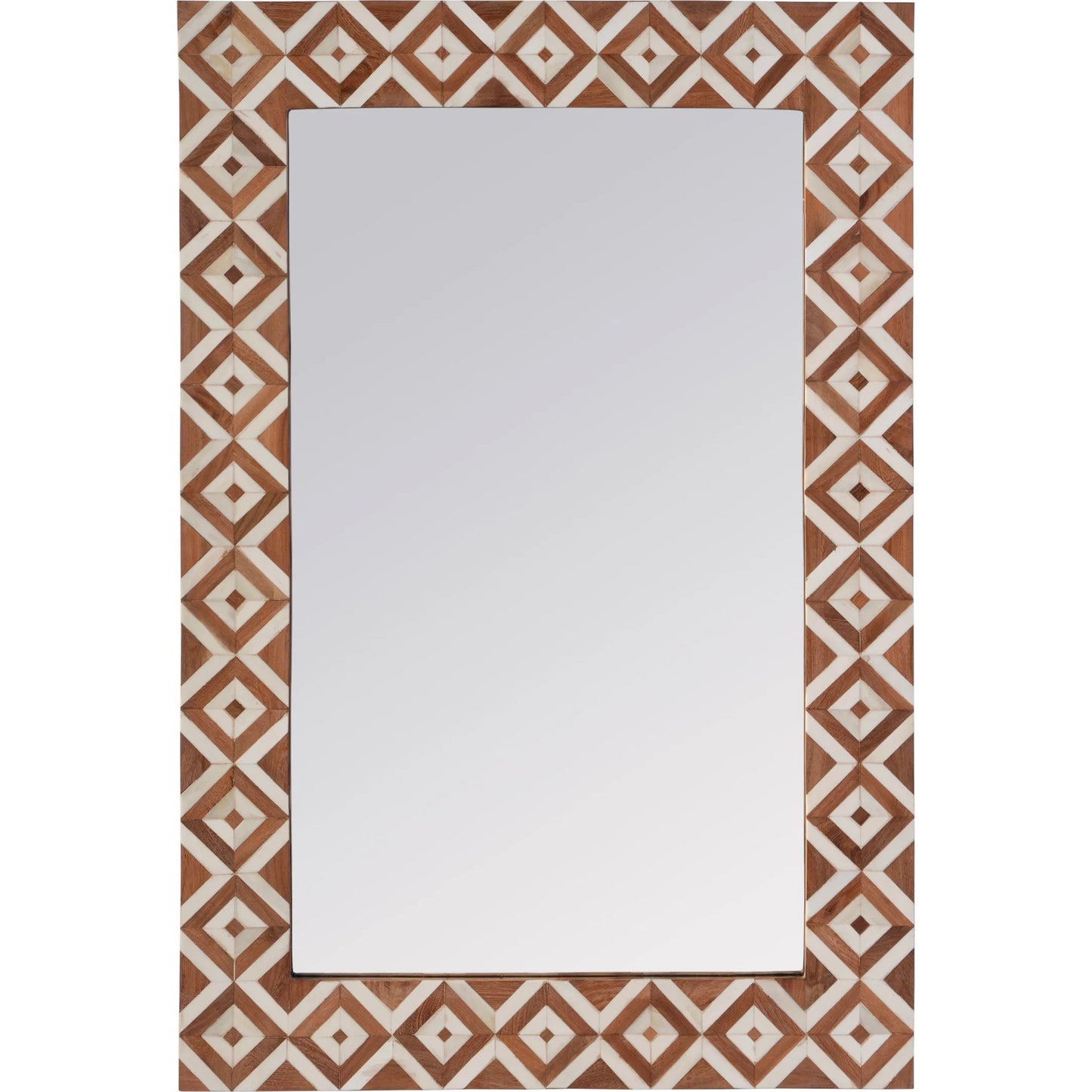 002 SI-2379634 | Primary Silo | Verona Rectangular Bone-Inlay Wall Mirror by Butler Specialty Company. Made from mdf, mirror, acacia, resin in a eclectic & global style.
