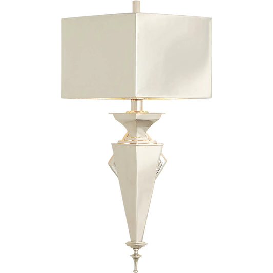Diamond Sconce by Global Views in nickel. Made from brass in a unique style.