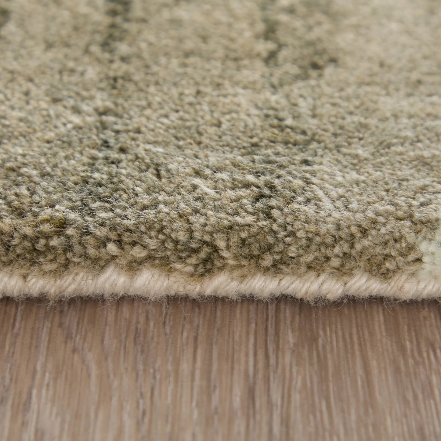 007 SI-2518398,SI-2518399,SI-2518400,SI-2518401,SI-2518402 | Closeup | Kendall KDL8A59F Rug by Feizy in green, brown, ivory. Made from viscose, wool in a unique style.