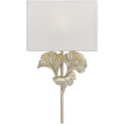 Gingko Wall Sconce by Currey and Company. Made from wrought iron in a traditional style.