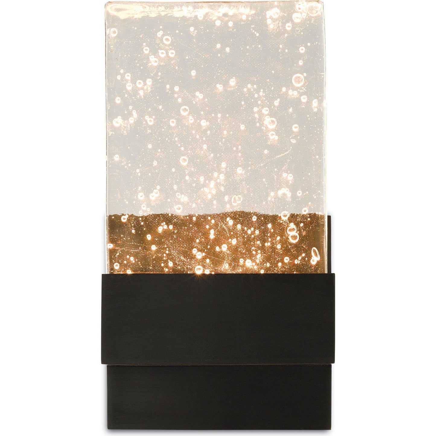 000 S-258223 | Additional Silo | Penzance Wall Sconce by Currey and Company in oil rubbed bronze. Made from metal, seeded glass in a modern style.