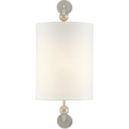 Tavey Wall Sconce by Currey and Company in contemporary gold leaf. Made from wrought iron in a transitional style.