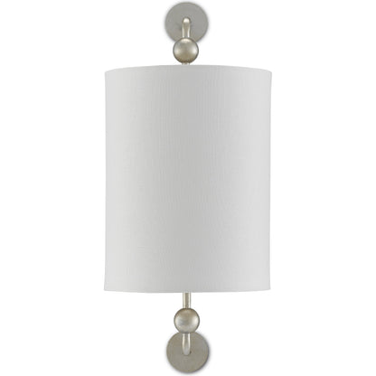 Tavey Wall Sconce by Currey and Company in contemporary gold leaf. Made from wrought iron in a transitional style.