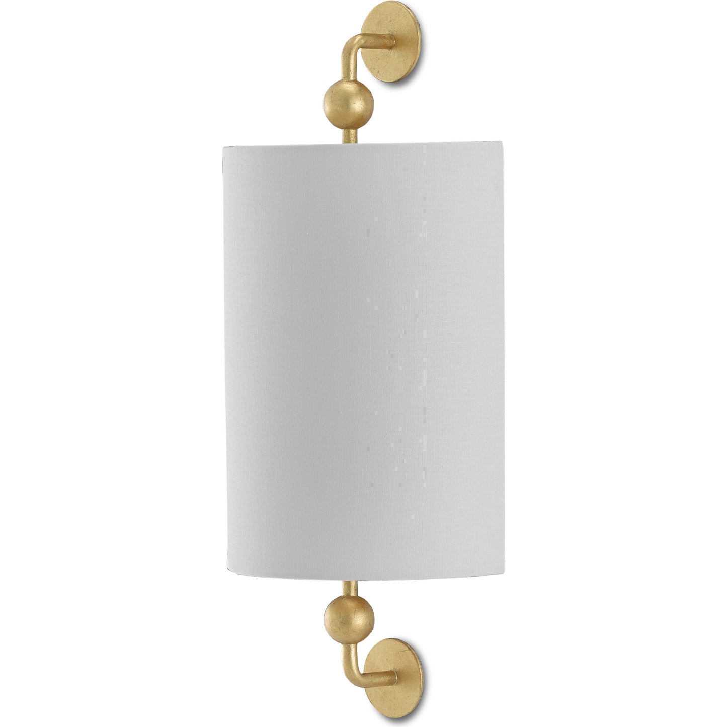 002 SR-768061 | Additional Silo | Tavey Wall Sconce by Currey and Company in contemporary gold leaf. Made from wrought iron in a transitional style.
