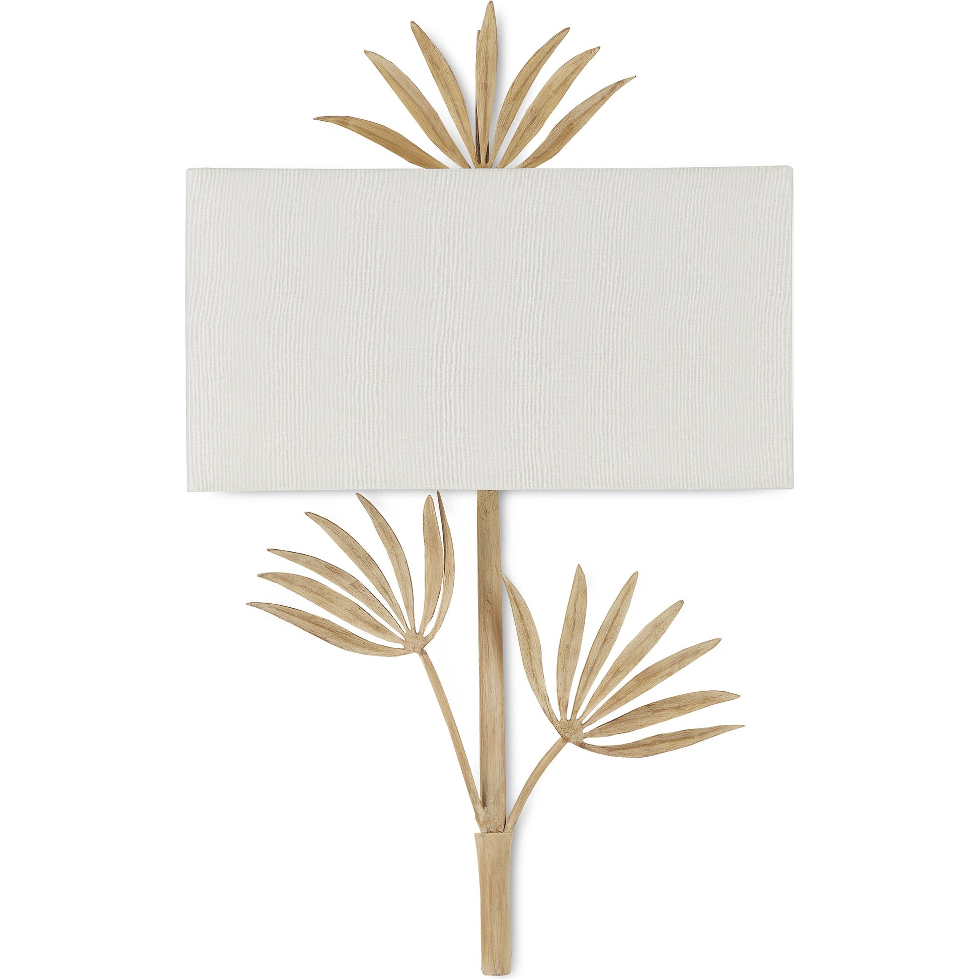 Calliope Wall Sconce by Currey and Company in coco cream. Made from wrought iron, fabric in a modern style.