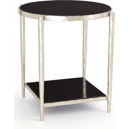 Circle/Square Side Table by Global Views. Made from iron, granite in a modern style.