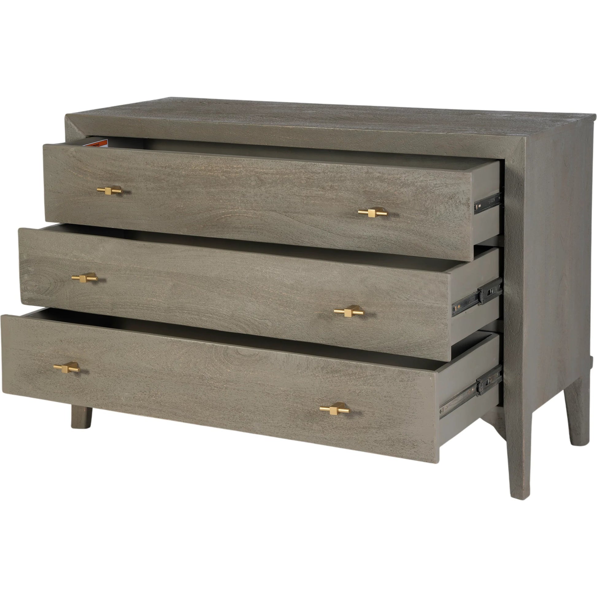 Rockport Dresser by Butler Specialty Company in warm gray, green. Made from mango wood in a traditional style.