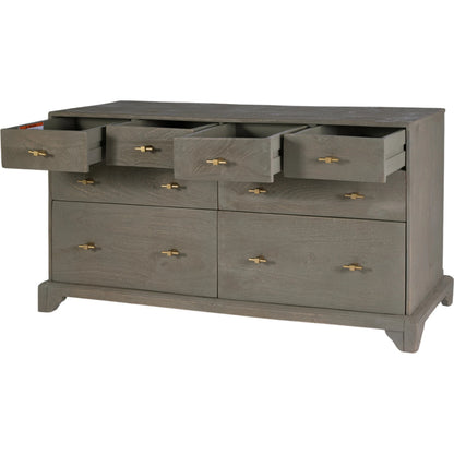 Faro Dresser by Butler Specialty Company in warm gray, greenish. Made from mango wood in a transitional style.