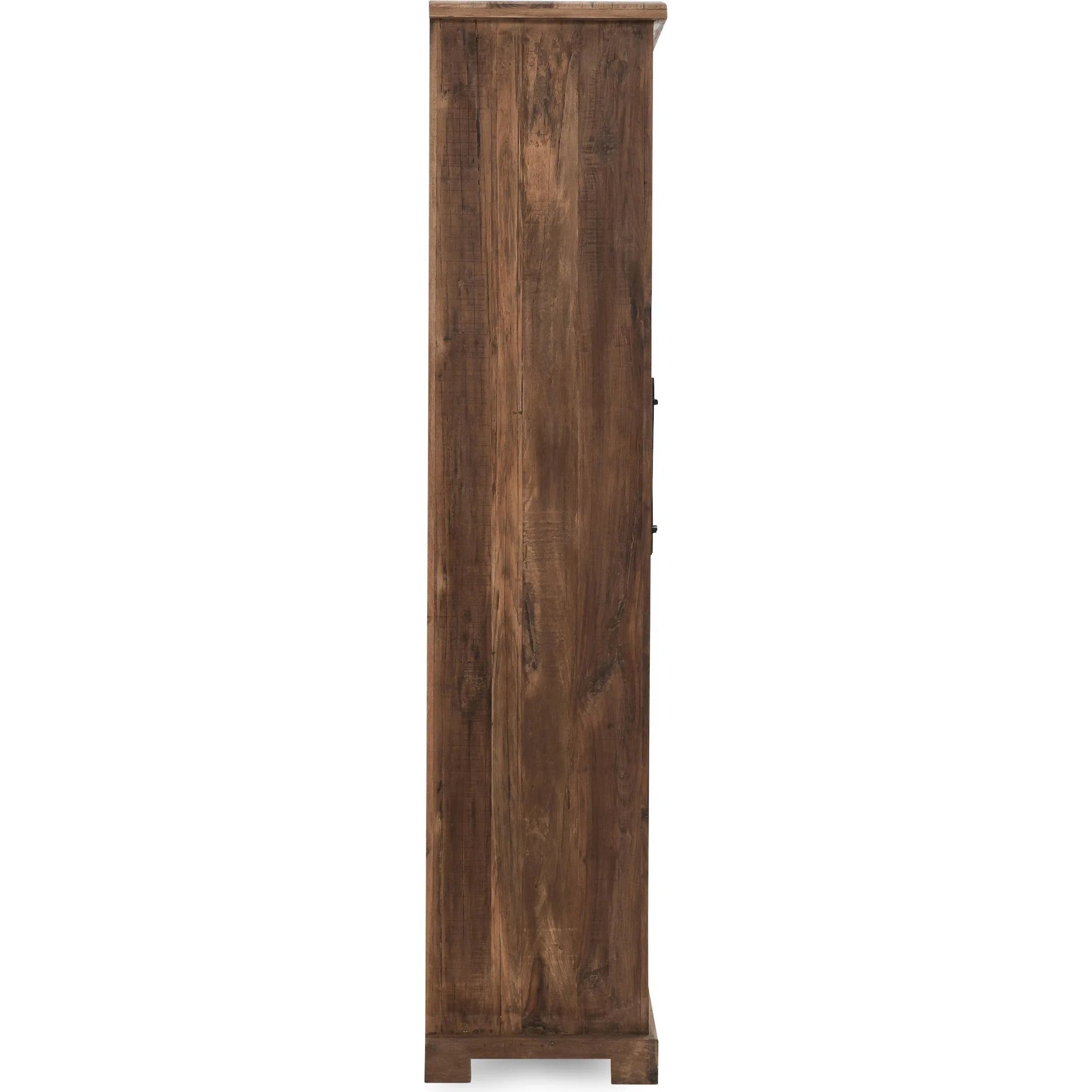 Zion Reclaimed Wood Display Cabinet by Classic Home in natural. Made from reclaimed wood, tempered glass in a unique style.