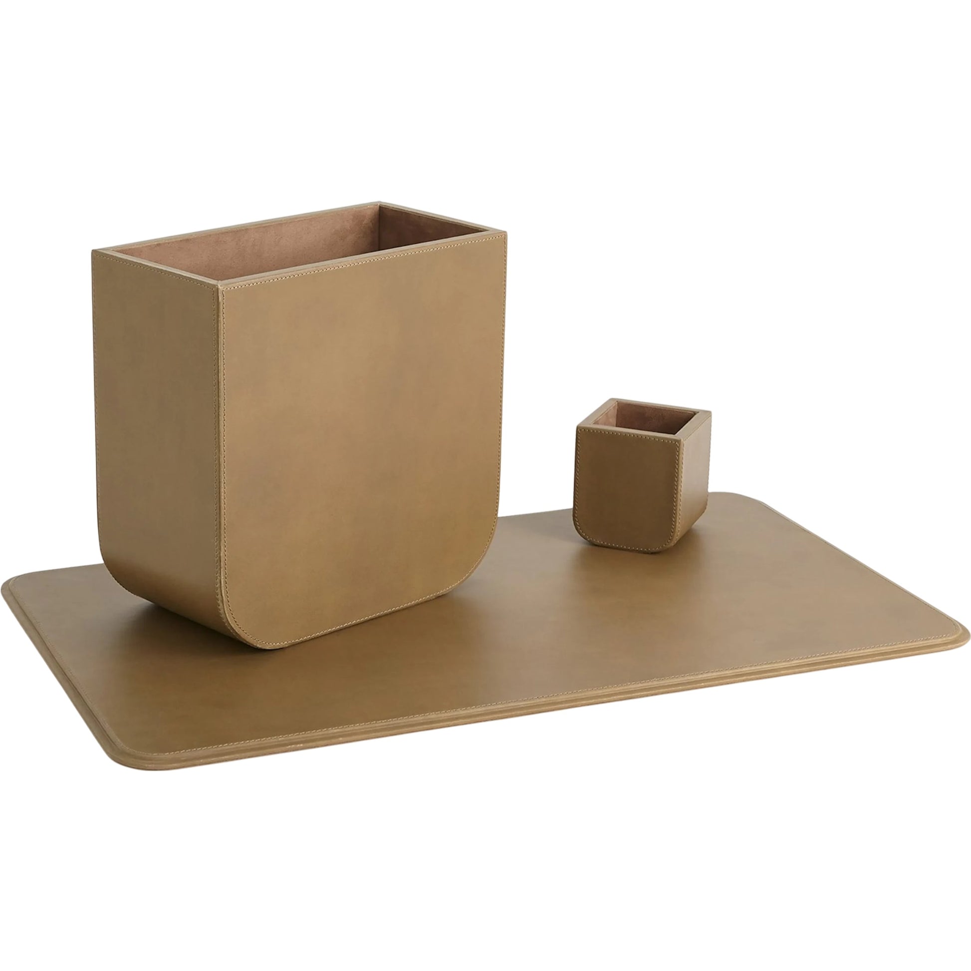 Radius Edge Leather Desk Blotter by Global Views. Made from unique in a transitional style.