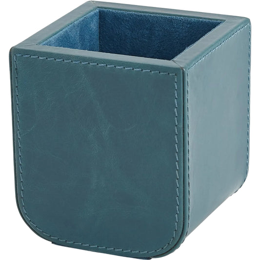 Radius Edge Leather Pencil Cup by Global Views. Made from unique in a transitional style.