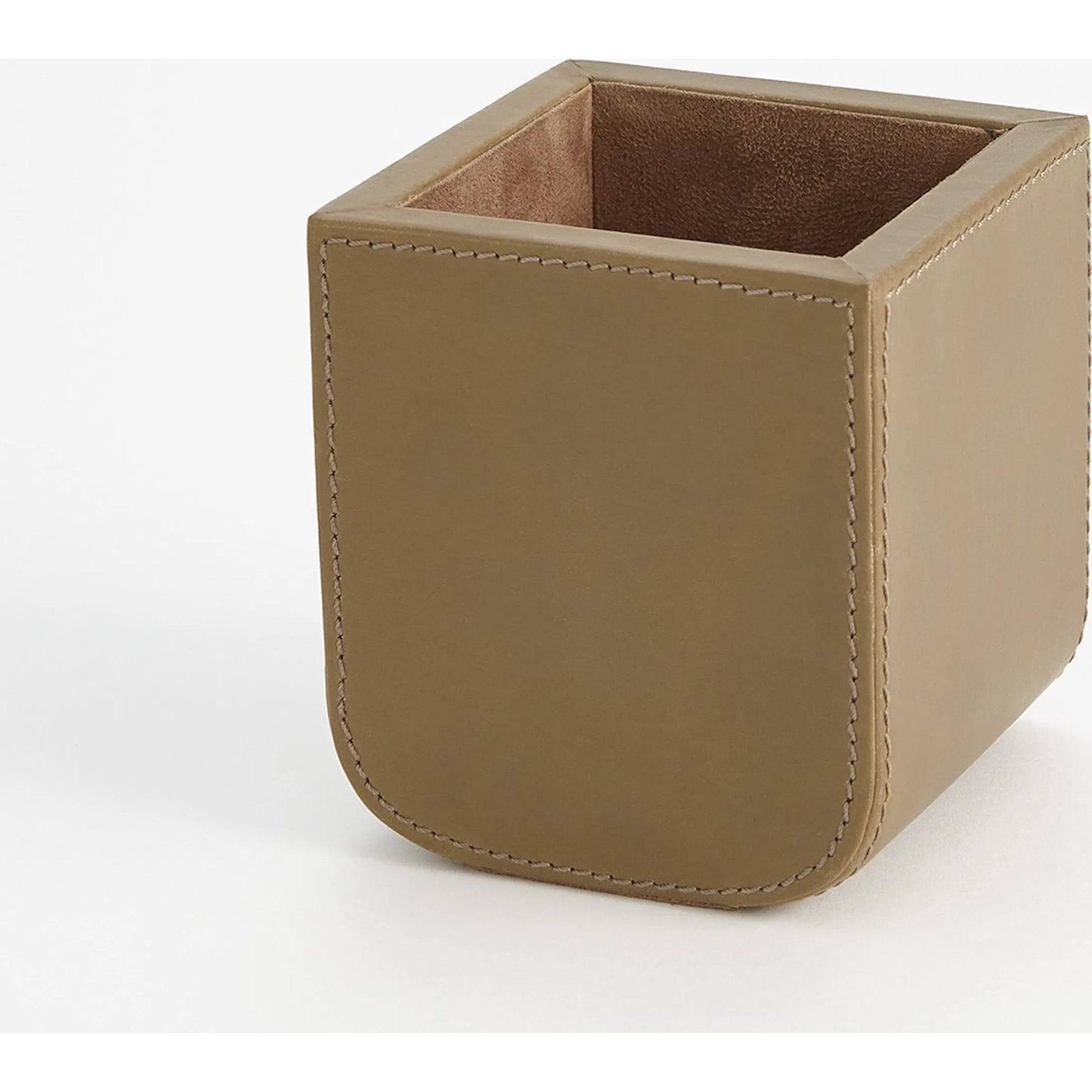 Radius Edge Leather Pencil Cup by Global Views. Made from unique in a transitional style.
