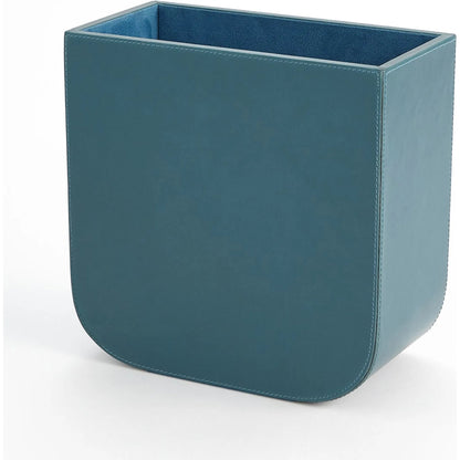 Radius Edge Leather Wastebasket by Global Views. Made from unique in a transitional style.