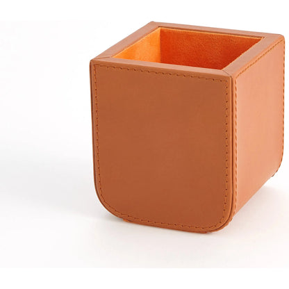 Radius Edge Leather Pencil Cup by Global Views. Made from unique in a transitional style.