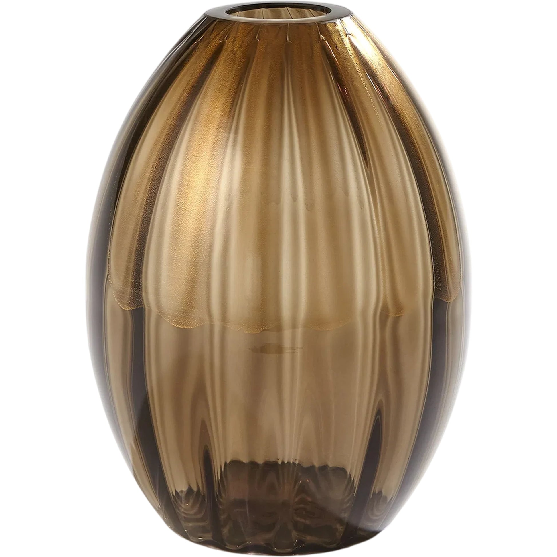 Balloon Bronze Vase by Global Views in bronze. Made from art glass in a modern style.