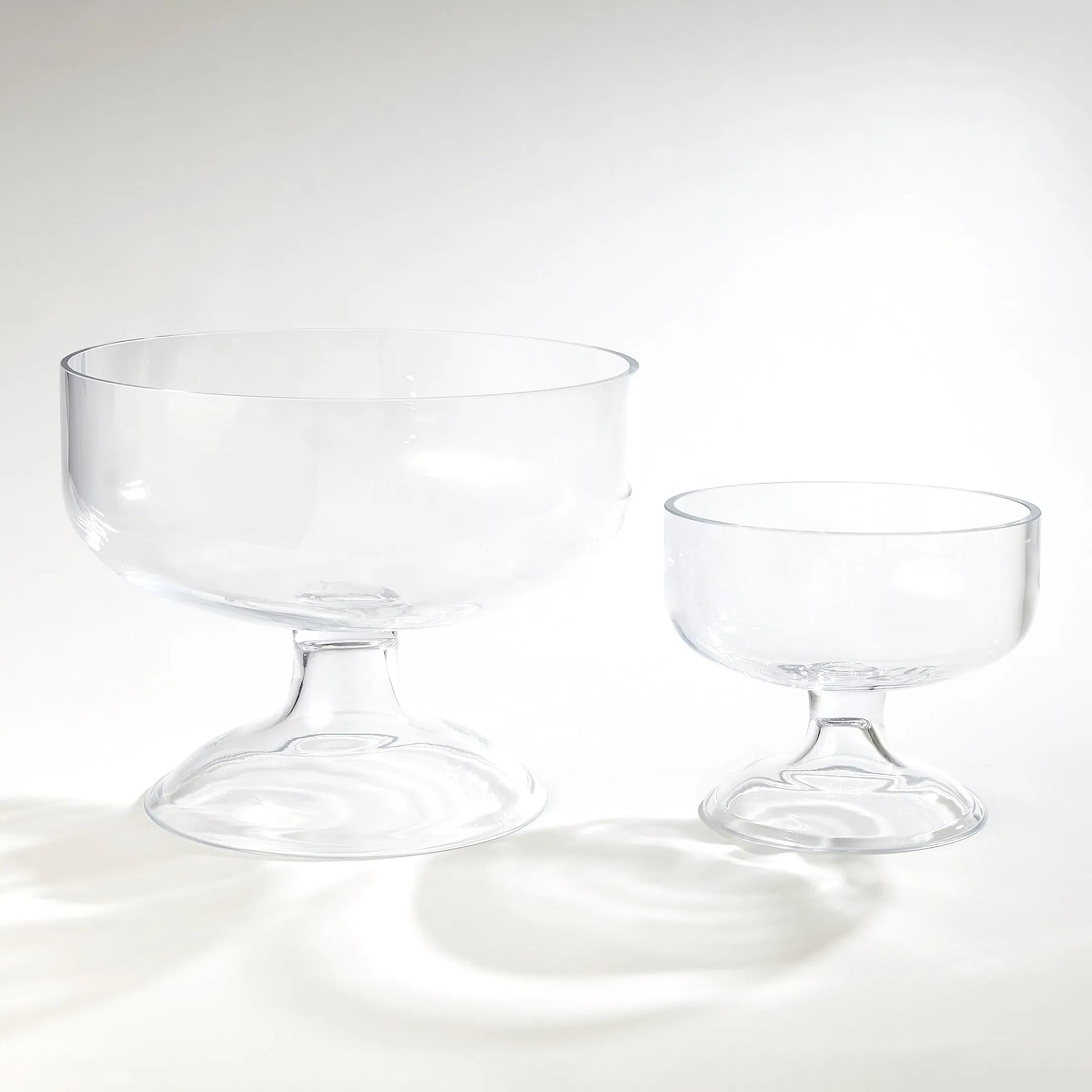 Giant Glass Compote by Global Views in natural. Made from art glass in a unique style.
