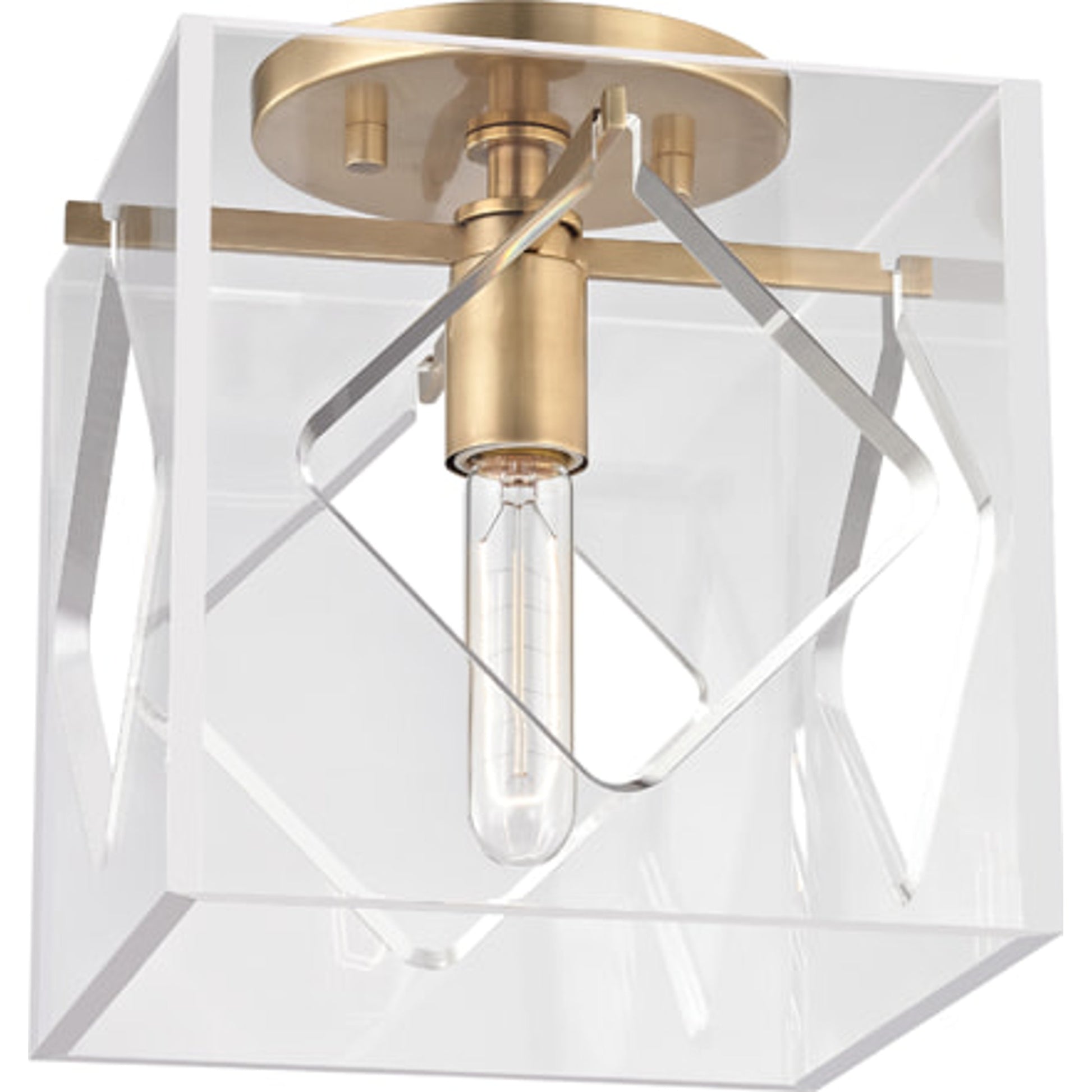 Travis Flush Mount by Hudson Valley. Made from brass in a modern style.