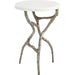 Root Table by Global Views. Made from cast iron, iron, honed white marble in a modern style.